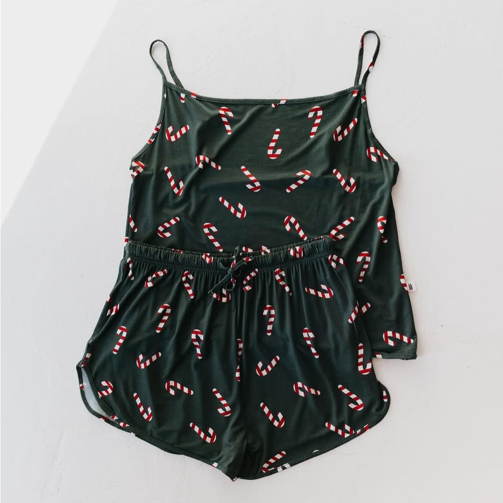 Forever French Bamboo Candy Cane Pajama Set XL New With Tags